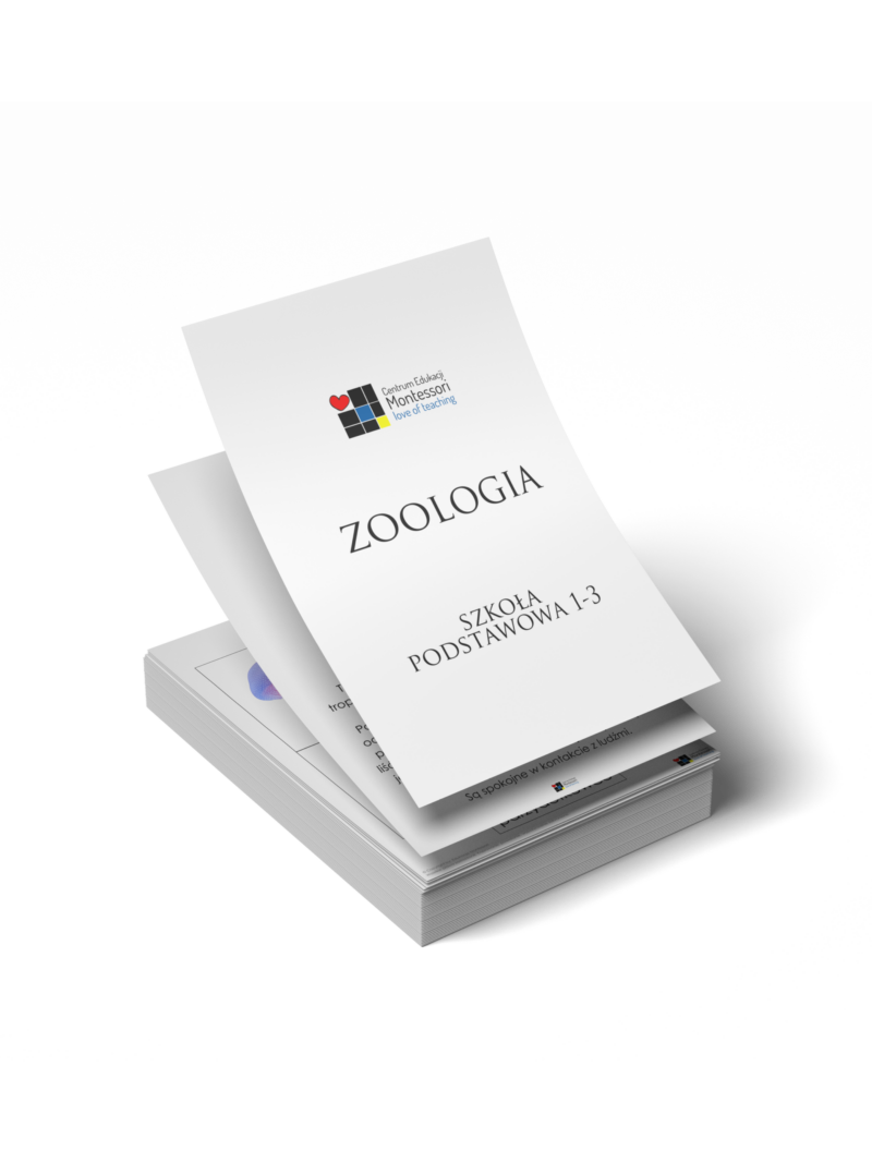 PAKIET EDUKACYJNY MONTESSORI ZOOLOGIA WCZESNOSZKOLNA