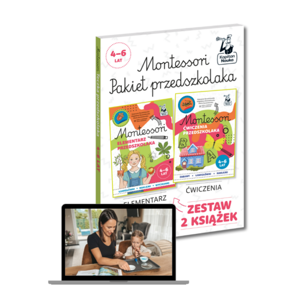 PAKIET PRZEDSZKOLAKA ELEMENTARZ I ZESZYT ĆWICZEŃ MONTESSORI